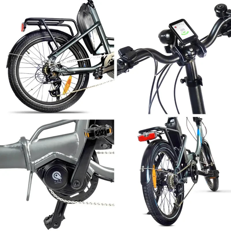 Foldable Urban Electric Bicycle with Central Motor