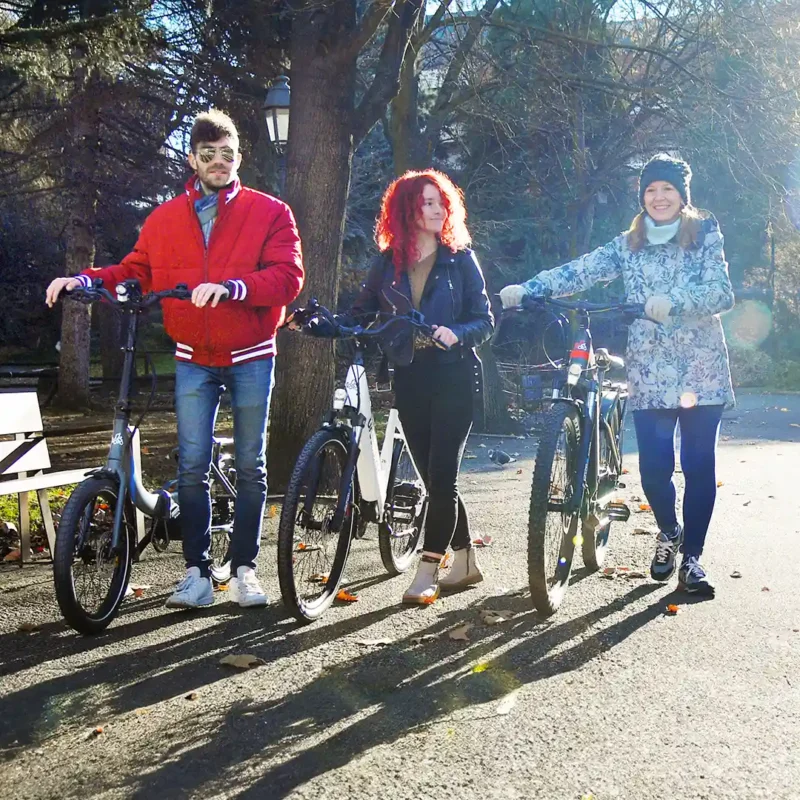 Städtische Elektrofahrrad-Stadt